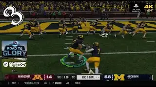 (PS5) College Football 25: Road To Glory - #3 - Up The Difficulty, Rainy Game