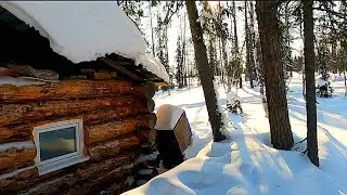 НОЧЬ В ИЗБУШКЕ. ТАЕЖНЫЙ БЫТ. РОСОМАХА ЗАКРЫЛА КАПКАНЫ И СЕЗОН. УБОРКА СНЕГА.
