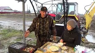 Печеная картошка с салом на углях(По жизни с оптимизмом)