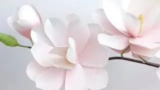 Magnolia Paper Flower | 3D svg | SVG Templates | Circuit | FREE 3D SVG | Flower Craft