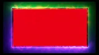 Green purple fire Frames Template Video | Glowing green Screen | Neon Light Border #6. 
