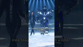 Irina Shayk is walking with a robot for philipp plein ✨🦾