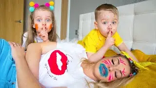 DON'T WAKE UP MOMMY | Funny Game Challenge with Toys and Little Gaby