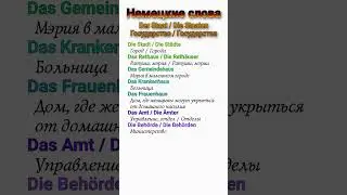 Государственные учреждения по-немецки. #shorts