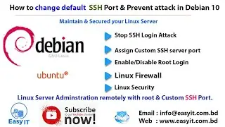 How to change the default SSH port number  in Debian 10 | Easy IT