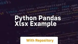 python pandas xlsx example