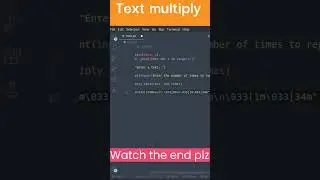 ⌨🌟🎃Text Multiply in Python Python Shorts  #shorts #subscribe #yotubeshorts #python #subscribe