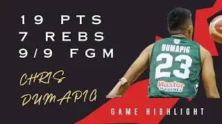 MPBL REGULAR SEASON PLAYER HIGHLIGHTS CHRIS DUMAPIG 19 PTS 7 REBS 9 OF 9 FG MADE