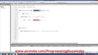 C Programming for Beginners 20   Passing Arrays as Function Arguments in C