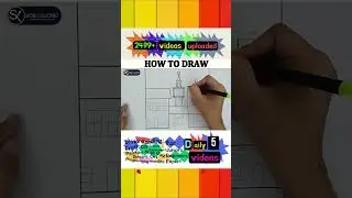 How to draw building || schoolx360 #shorts #Drawingshorts #drawing  #viral
