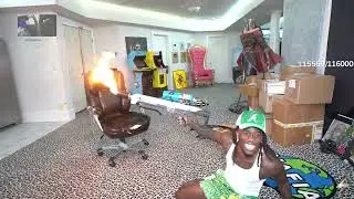 Kai Cenat Nearly Burns Down the AMP House with His New Flamethrower! 🔥