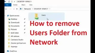 How to remove Users Folder from Network in Windows 10