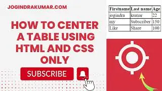 How to center a table using html & CSS only | HTML Tutorial 