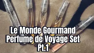 Le Monde Gourmand Parfums de  Voyage Set (Creme La De Creme side) TikTok Comp. #perfume #unboxing