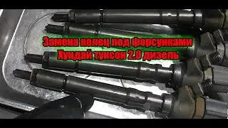Замена колец под форсунками Хундай туксон 2.0 дизель