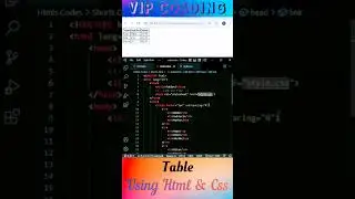 Creating a table using html and css | Table kaise banye #table #vipcoading2022 #cssproject #html