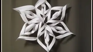 Paper Snowflake: Art and Craft for kids: How to make 3D Christmas decoration