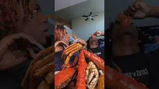 Eating seafood while being annoying