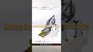 Stirling Engine Scotch Yoke Type #shortsfeed #3d #3danimation #solidworks #shorts #short #shortvideo