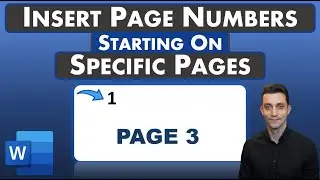 Word Tips - Insert Page Numbers Starting on Specific Page