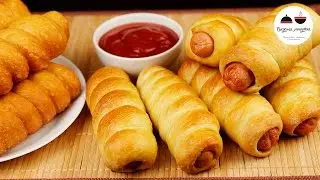 СОСИСКИ В ТЕСТЕ  Рецепт теста самый простой  Sausages in Dough