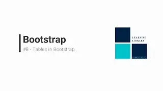 Bootstrap #8 - Tables in Bootstrap