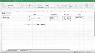 Implementing Euler’s method in Excel