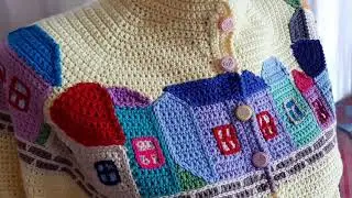 Вязание крючком. Техника интарсия. Свитерок 
