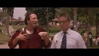 Falling Down (1993) Park Beggar Scene