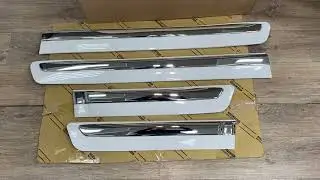 Молдинги дверей широкие белые Land Cruiser 200 2008-2021