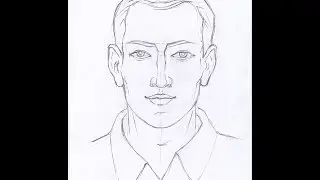 Как рисовать ЛИЦО МУЖЧИНЫ карандашом. Часть 1. Урок 51.  How to draw A FACE OF A MAN with a pencil