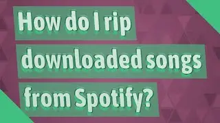 How do I rip downloaded songs from Spotify?