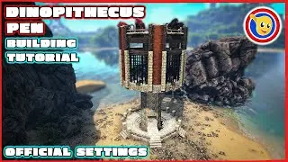 Ark: Lost Island - How To Build A Dinopithecus Pen | Building Tutorial | Official Settings