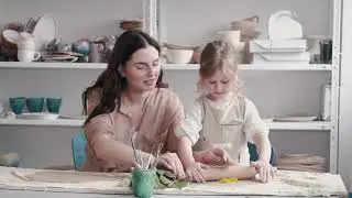 Mother and Daughter Doing a Crafting Together || Copyright free vedios || no copyright footage
