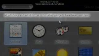 [Windows 7] Restore all Windows sidebar gadgets that came installed wiith Windows