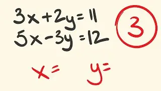 Solve Simultaneous Equations using the elimination method