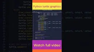 Learn How to Create Fun Graphics using Python Turtle - #Shorts  #Python #Trending #Subscribe