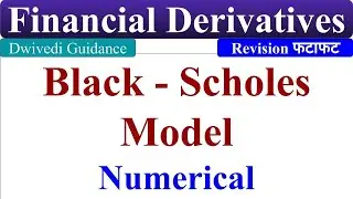 Black Scholes Model numerical,  Black Scholes option pricing Model, financial derivatives lecture