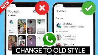 How to change WhatsApp New Status Style back to the Vertical Old Style 2024 | WhatsApp Status Update