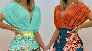 How to make a DRAPED SHOULDER OVERLAP KIMONO BLOUSE