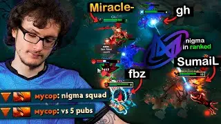 Miracle- TEAMS UP with his Nigma Teammates Gh, SumaiL, FBZ in ranked
