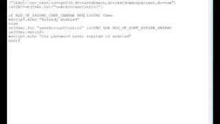 Active Directory VB Script modif user cannot change password flags