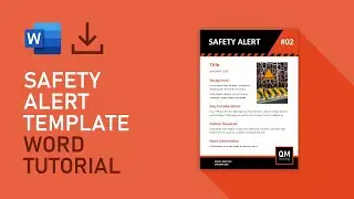 Informative Safety Alert Template | Microsoft Word Tutorial [FREE DOWNLOAD]