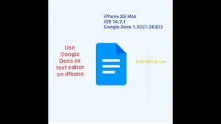How to use Google Docs as text editor on iPhone