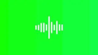 music waves green screen effect