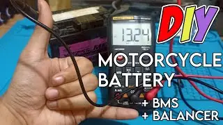 12 Volt Motorcycle Battery With 100A BMS + Balancer #diy