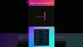 wave audio animation using html css and JavaScript 