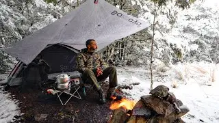 Snow Camping In Winter With Tent