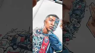 Drawing MBAPPÉ in my style! ⚽️ 