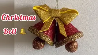 DIY Christmas Bell 🔔 Christmas Ornaments / Newspaper Christmas Bell / #christmasbell  #jinglebells